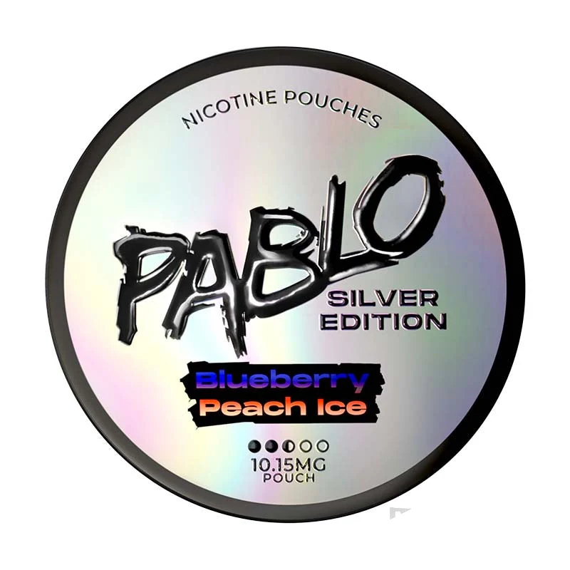 Pablo Silver Edition Blueberry Peach Ice nicotine pouches